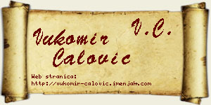 Vukomir Ćalović vizit kartica